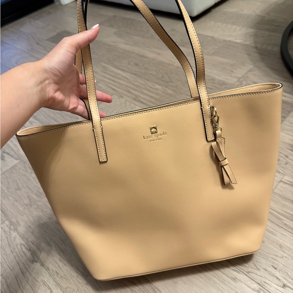 Kate Spade Beige Leather Tote - Picture 1 of 2